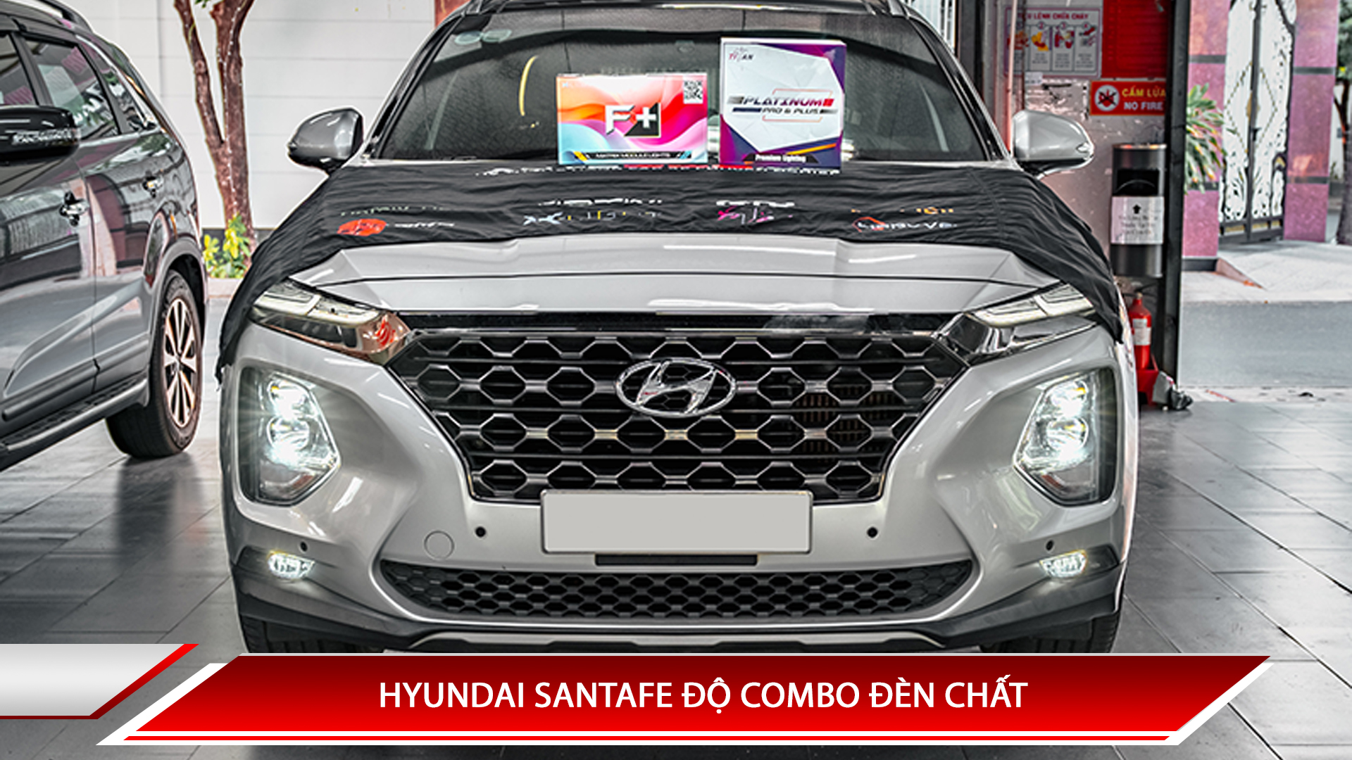 HYUNDAI SANTAFE ĐỘ COMBO ĐÈN CHẤT TỪ THƯƠNG HIỆU X- LIGHT VÀ TITAN